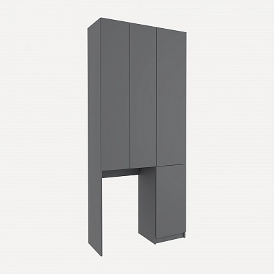 Шкаф-пенал с нишей и полками Тевос Графит